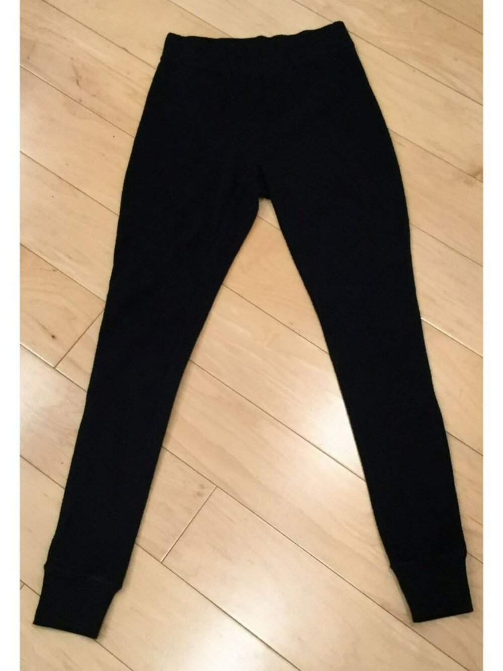 Skims Womens Waffle Knit Legging in Black. Size Large
